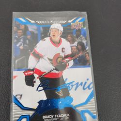 2022-2023 Upper Deck Brady Tkachuk Autographed Card