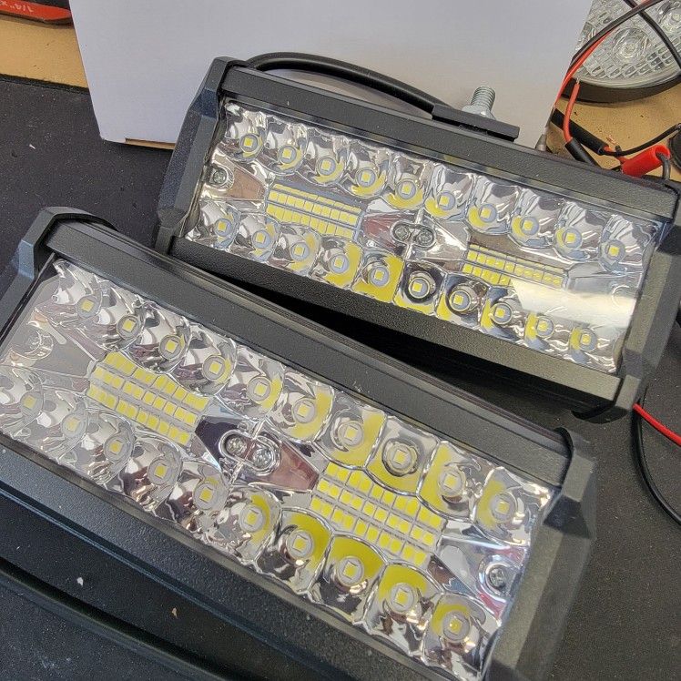 2x 7 Inch LED Pods For Off-road Work Truck Lighting 4x4 Fog Foglight