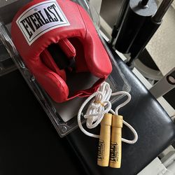 Brand New Everlast Headgear and jump rope
