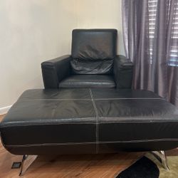 Black Leather Sofa