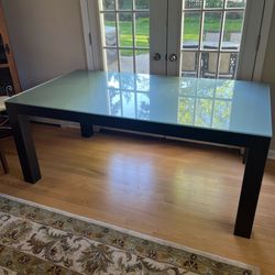 Modern Frosted Glass Dining Table