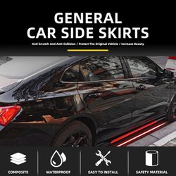 Universal Car Side Skirts, Compatible with All Cars