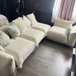 White sectional Couch 