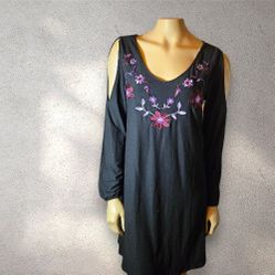 Dress 👗 Color Purple Dark Embroidered 