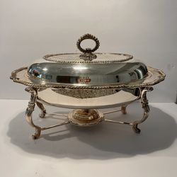 Antique W&S Blackinton England Silver Plated Centrepiece Server Warmer 4 Pieces