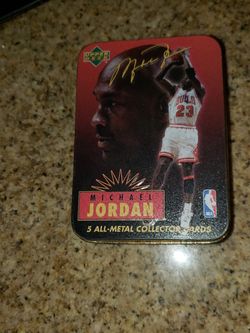 Micheal Jordan 5 all metal collector cards