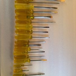 Bundle Vintage PROTO USA Flathead Screwdrivers (19)