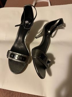 Coach silver high heels