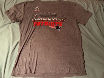 Super Bowl LI (51) Champions New England Patriots NFL Gray Shirt; Men’s 2XL