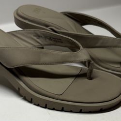 Zara Beige Athletic Heeled Sandals (Women's 38)