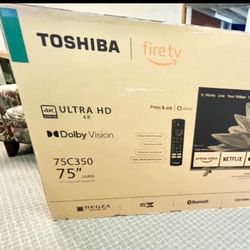75 Toshiba Tv Smart 4k HDTV In Box 6 Month Warranty 