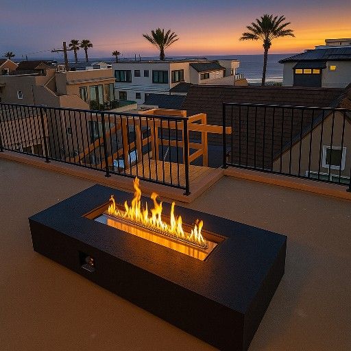 New Outdoor Patio Fire Pit Concrete Heater Table