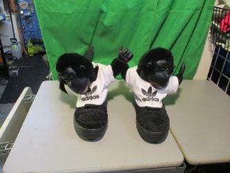 Adidas Originals Jeremy Scott Gorilla Plush Sneakers Black Size 11