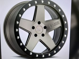 18” BLACK RHINO  WHEELS WITH FALKEN MT TIRES FOR JEEP WRANGLER AND GLADIATOR