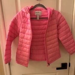 Pink puffer jacket girls