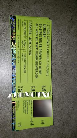 Free Tickets For Doobie 7/29 Message