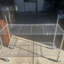 Metal Shelves Wheels