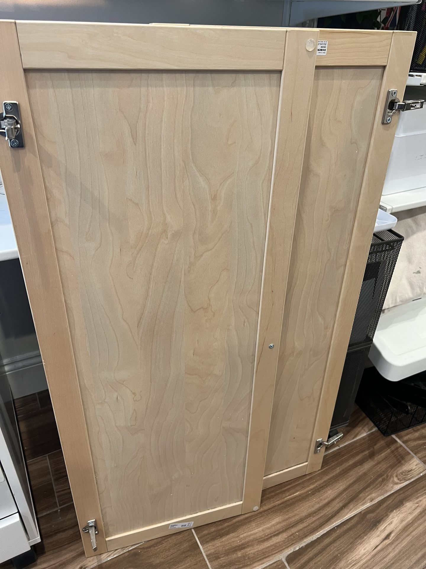 Two Ikea Oxberg Birch Veneer Doors