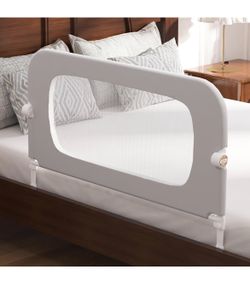 FigTime Bed Rail for Toddlers, Baby Bed Rail Guard for Kids, Toddler Bed Rails with Reinforced Anchor Fit, Height Adjustable & Foldable Bed Rail Guard