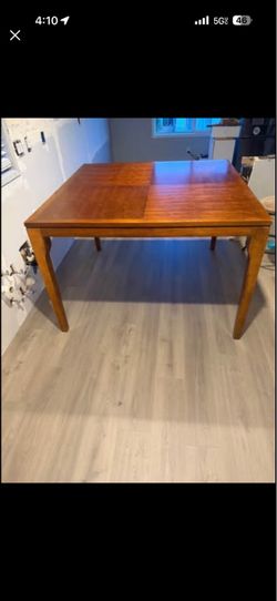 Mid-Century Modern Square Wood Dining Table (large)