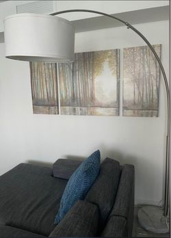 Brightech Mason 81” Arc Floor Lamp – Marble Base – Nickel