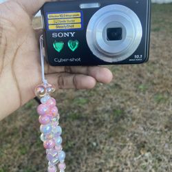Used Black Sony Steady-shot DSC-W180 10.1MP Digital Camera w/ battery and case