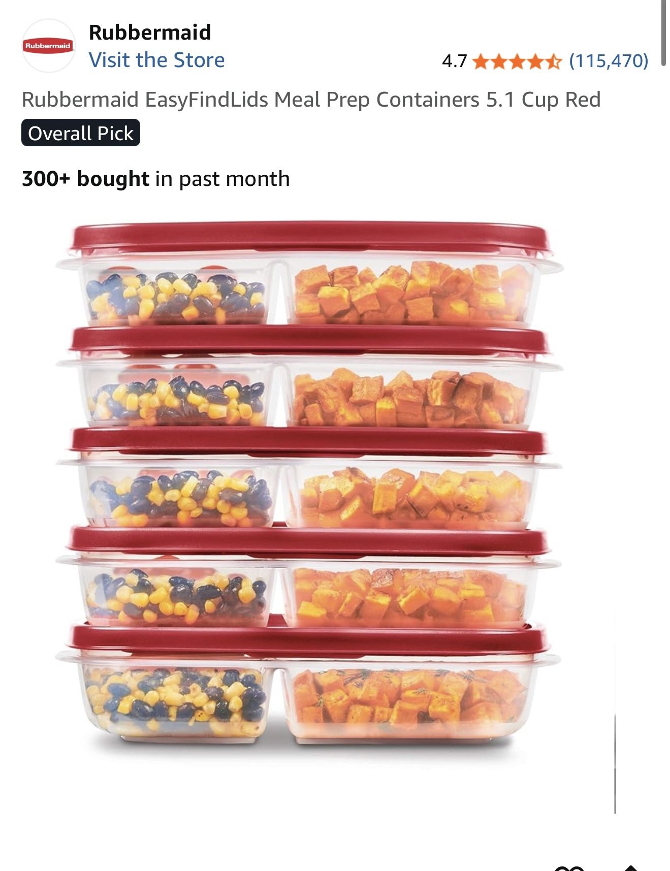 Rubbermaid Meal Prep Containers 