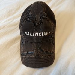 Balenciaga Bb Destroyed Cap Hat