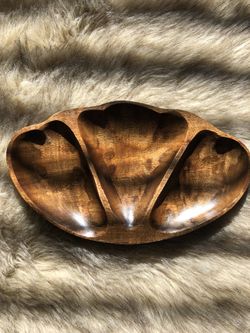 Teak shell tray