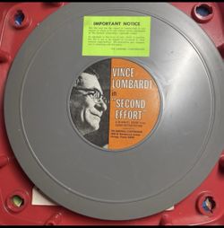 Vince Lombardi "SECOND EFFORT" 16MM 30min color Film Reel Promo Vintage Rare