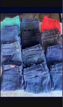 Woman, jeans, different sizes, size 27, size 29 and size 2. $10 each