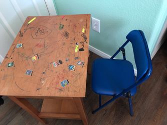Kids Table & Chair - $10