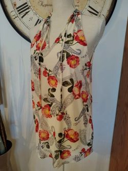 D.N.A. Couture Y2K Floral Paisley Halter Top | Size L
