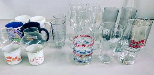 Assorted Drinking Wine Glasses Coffee Mugs