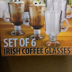 Set of 6 Irish Coffee/Beer Glasses