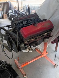 Used Chevy V8 Engine Block 454 has headers not pictured