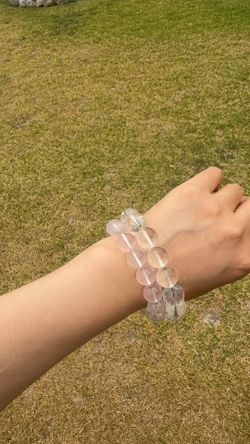 Natural Crystal Bracelets Set (Rose Quartz & Clear Quartz)