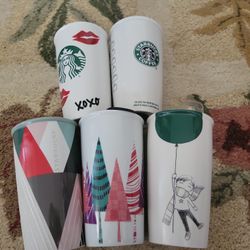 Five New Starbucks Tumblers collectable 