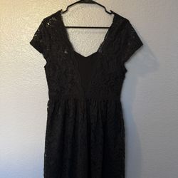 BLACK LACE DRESS COVINGTON SHORT BLACK DRESS