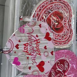 Helium balloons Valentine's day. Heart shap