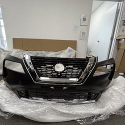 Complete Front Bumper Assembly With Grilles & Foglights For 2021 2022 2023 Nissan Rogue 
