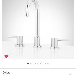 Signature Hardware 483883 Lexia 1.2 GPM Widespread Gooseneck Bathroom Faucet with Pop-Up Drain Assembly