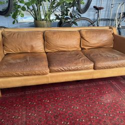 West elm Hamilton Leather Sofa (“81”)