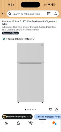 18.1 cu. ft. Top Mount Refrigerator stainless steel
