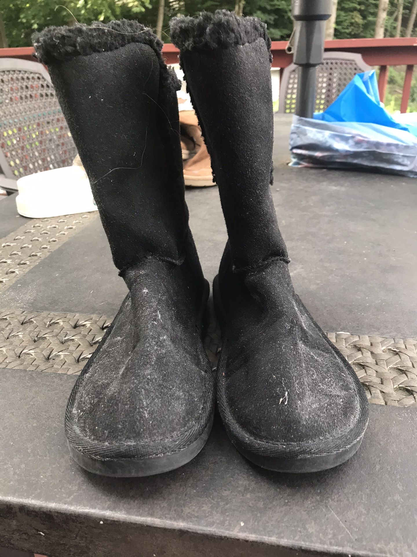 Brand New Black Justice Boots Fur lined Women’s 5