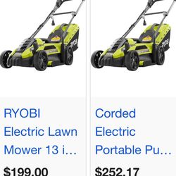 Ryobi Electric Lawn Mower 