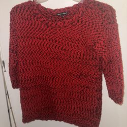 Red Knit Material Women’s Sweater 