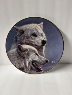 The Hamilton Collectors Plate Wilderness Companion By Al Agnew From Year Of The Wolf Plate Collection