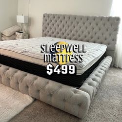 New Queen Bed Frame With Mattress 