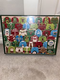 Cobble Hill UGLY XMAS SWEATERS 1000 Pc. Prem. Jigsaw Christmas Puzzle NEW SEALED